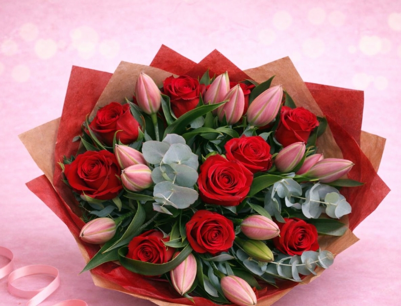 Valentines Rose and Lily