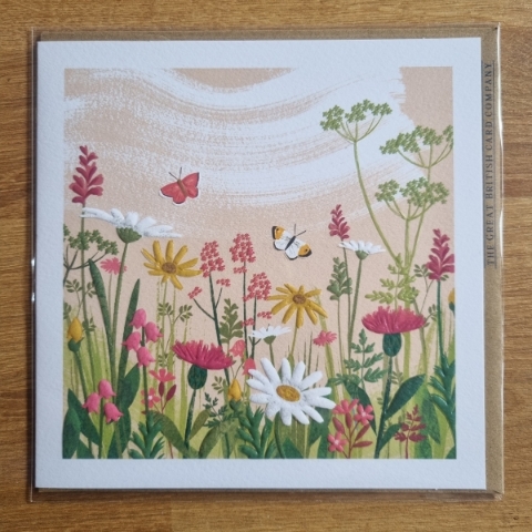 Pretty Flowers Blank Greetings Card