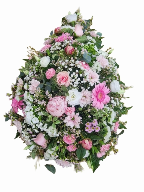 Mixed Pink & White Teardrop