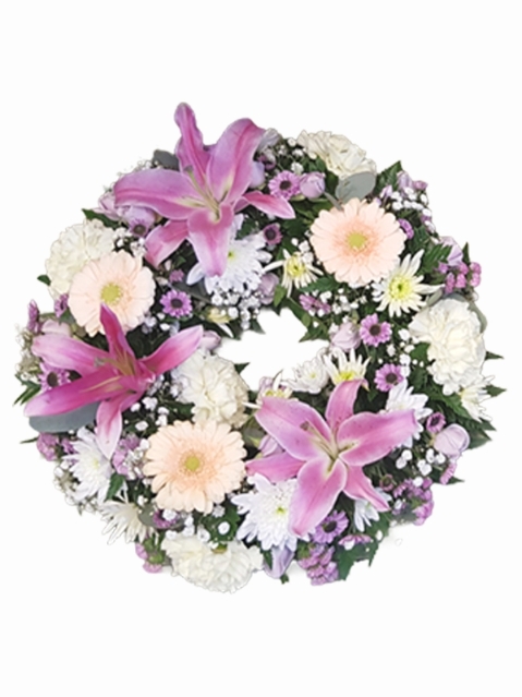 Pastel Lily Wreath