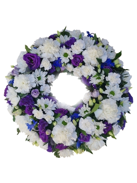 Purple & White Wreath