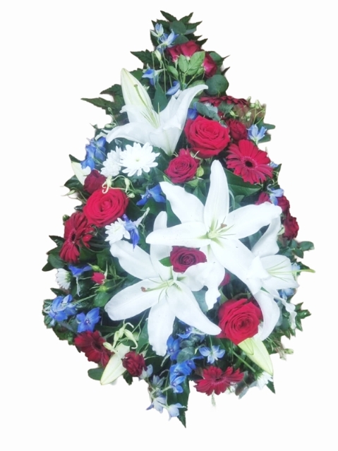 Red,White & Blue Lily Teardrop