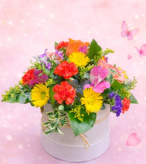 Vibrant Hat box Florist Choice