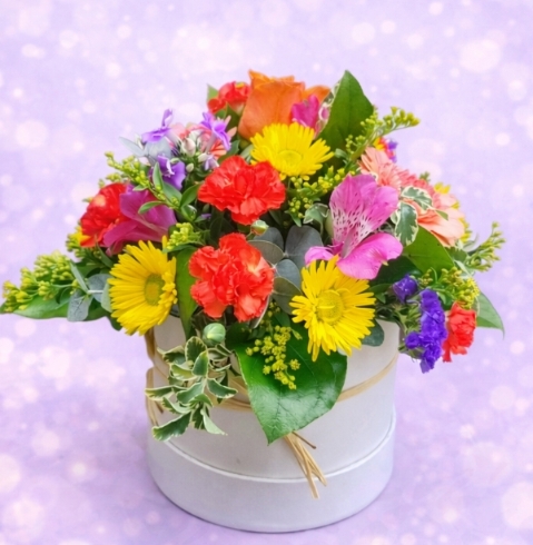 Vibrant Hat box Florist Choice