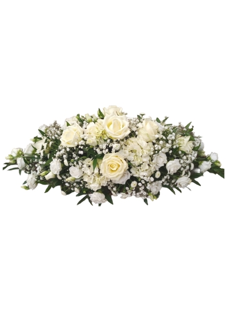 White Casket Spray